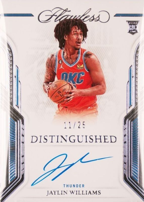 Jaylin Williams 2022 Flawless #DA-JYW Distinguished Autographs /25 Rookie PSA 10