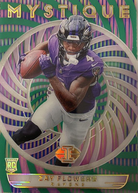 Zay Flowers 2023 Illusions #42 Mystique - Green /10 Rookie SGC 10