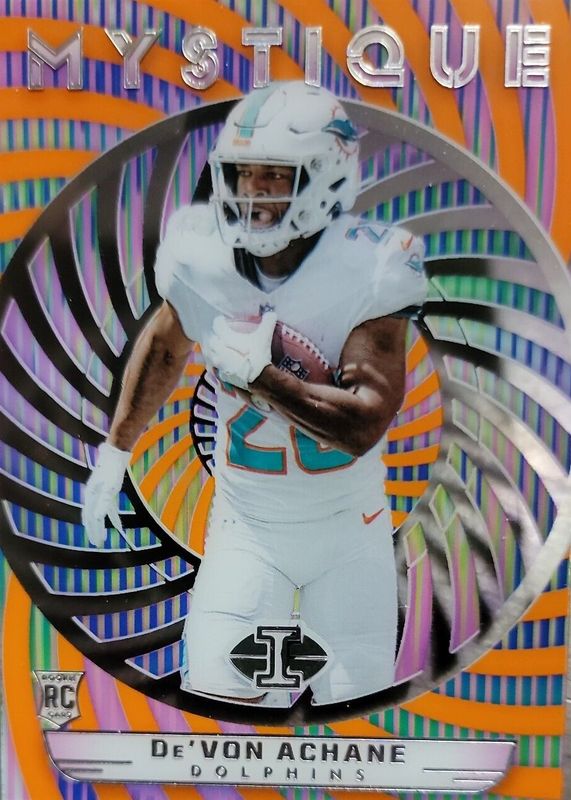 De'Von Achane 2023 Illusions #9 Mystique - Orange Rookie PSA 10