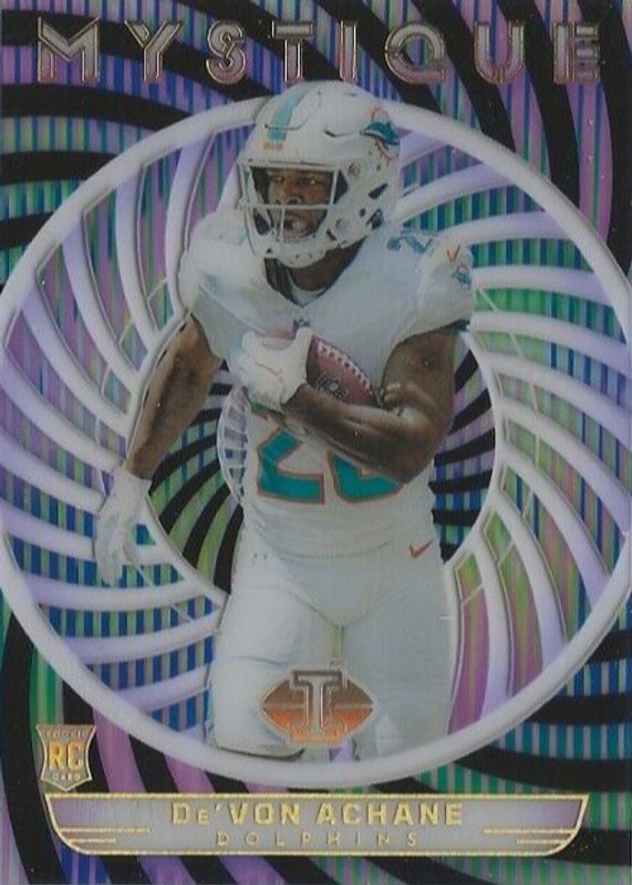 De'Von Achane 2023 Illusions #9 Mystique - Black /50 Rookie PSA 10