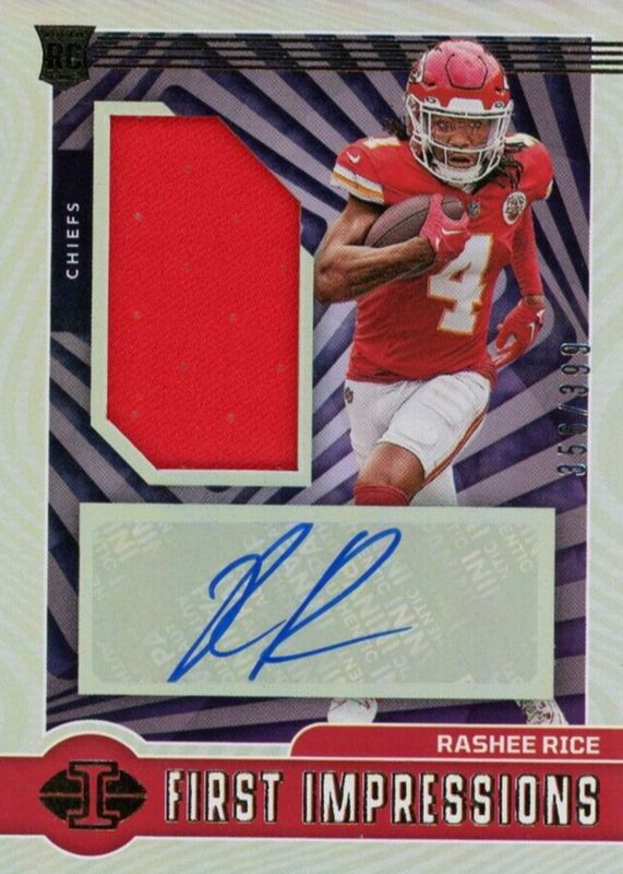 Rashee Rice 2023 Illusions #129 First Impressions Memorabilia Autographs /399 Rookie RAW