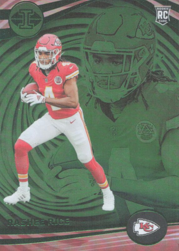 Rashee Rice 2023 Illusions #29 Mystique - Emerald Rookie RAW