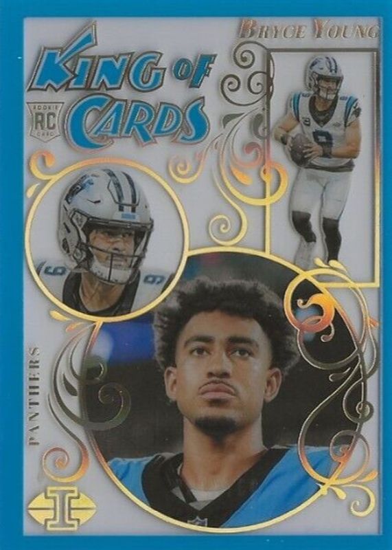 Bryce Young 2023 Illusions #16 King of Cards - Light Blue /299 Rookie RAW