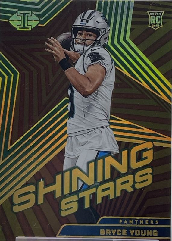 Bryce Young 2023 Illusions #18 Shining Stars - Green /10 Rookie RAW