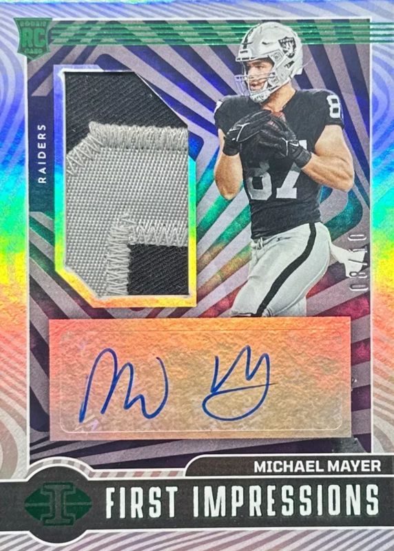 Michael Mayer 2023 Illusions #125 First Impressions Memorabilia Autographs - Green /10 Rookie SGC 9.5