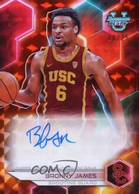 2023 Bowman Best University #B23-LBJ Best of 2023 Autographs - Geometric Orange Refractor /25