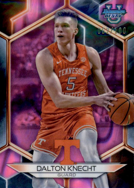 Dalton Knecht 2023 Bowman's Best University #43 Pink Lava Refractor /100 PSA 10