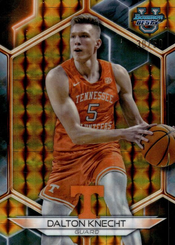 Dalton Knecht 2023 Bowman's Best University #43 Geometric Gold Refractor /50 RAW