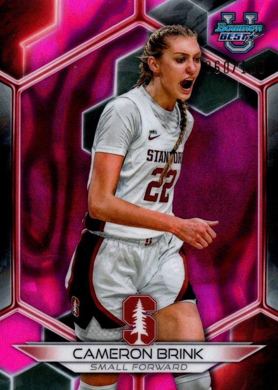 Cameron Brink 2023 Bowman Best University #78 Pink Lava Refractor /100 RAW