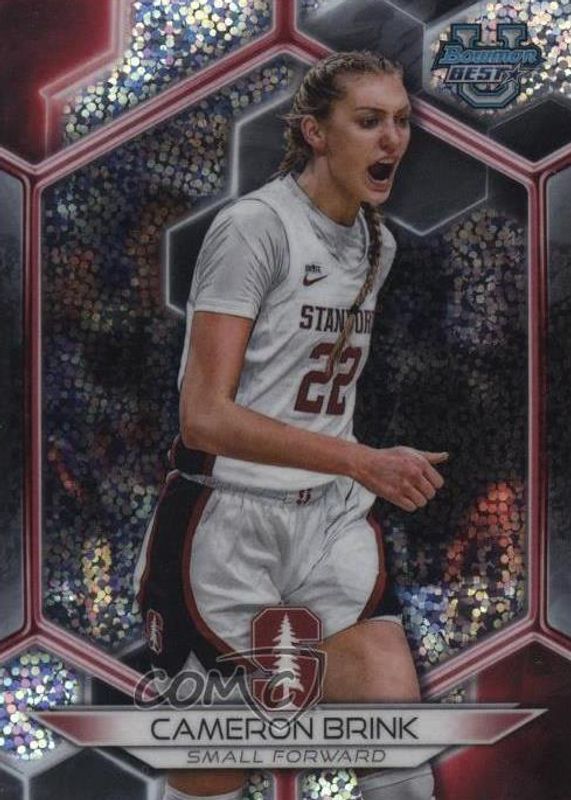 Cameron Brink 2023 Bowman Best University #78 Speckle Refractor RAW