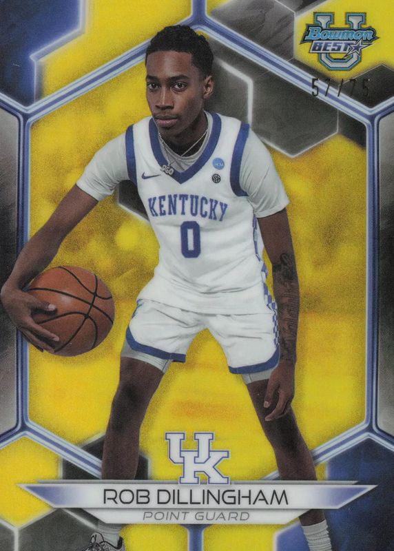 2023 Bowman's Best University #40 Yellow Refractor /75