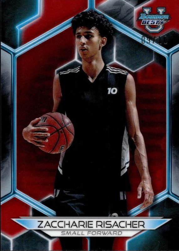 Zaccharie Risacher 2023 Bowman's Best University #29 Red Refractor /10 PSA 10