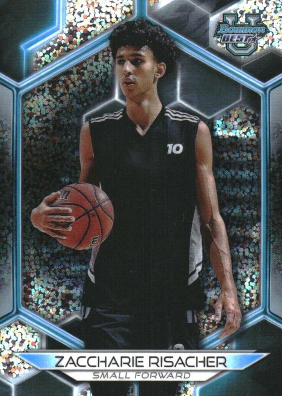 Zaccharie Risacher 2023 Bowman's Best University #29 Speckle Refractor PSA 10