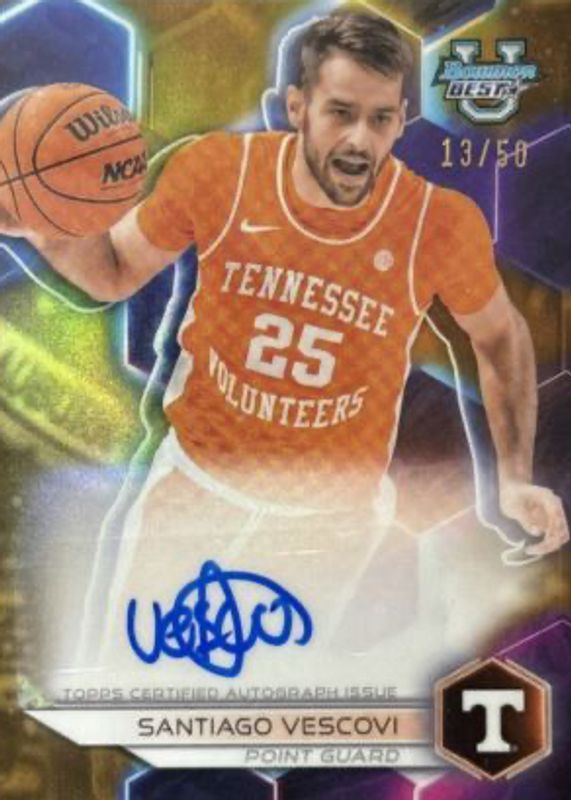 2023 Bowman's Best University #B23-SV Best of 2023 Autographs - Gold Refractor /50