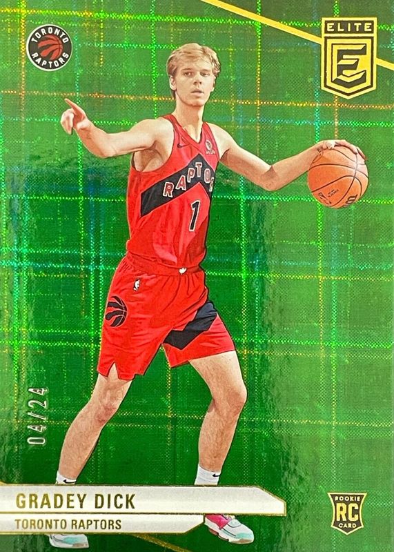 Gradey Dick 2023 Elite #202 International Hyper Green /24 Rookie RAW