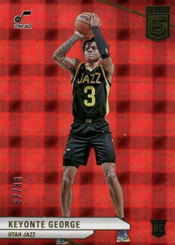 Keyonte George 2023 Elite #221 International Hyper Red /88 Rookie SGC 9.5