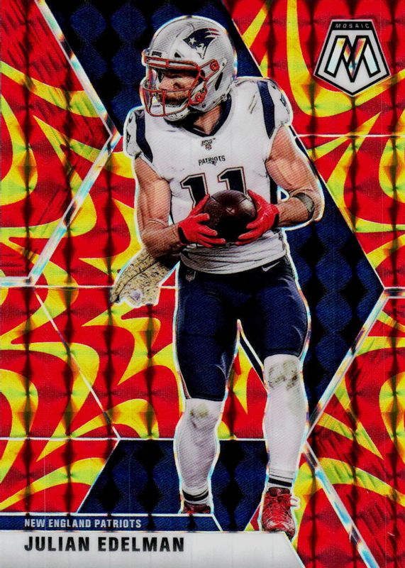 Julian Edelman 2020 Mosaic #138 Reactive Gold BGS 8.5