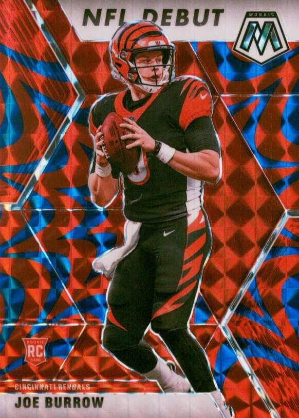 サイン入り ニュージャージー Joe Burrow 2020 Mosaic #261 NFL Debut - Reactive Blue Price