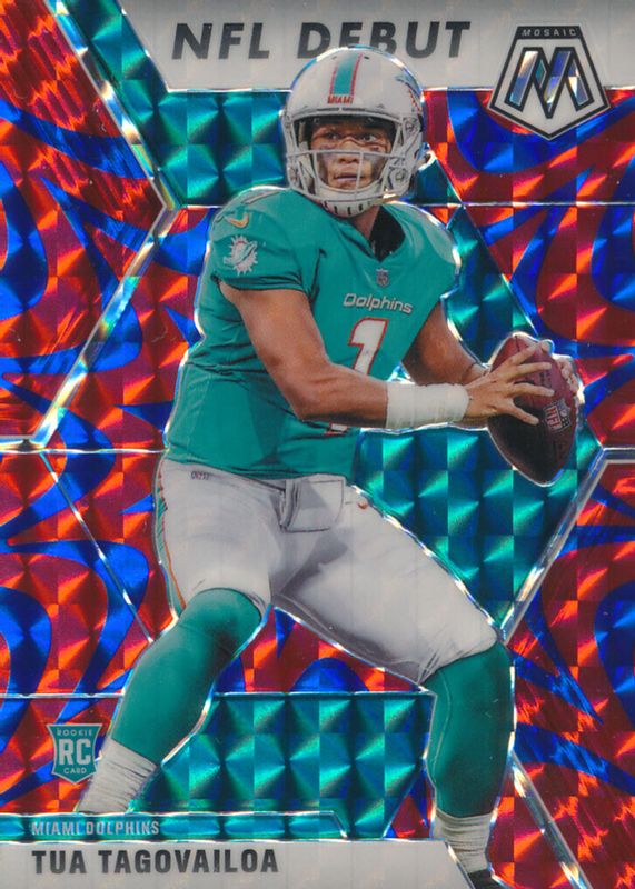 Tua Tagovailoa 2020 Mosaic #262 NFL Debut - Reactive Blue Rookie SGC 9