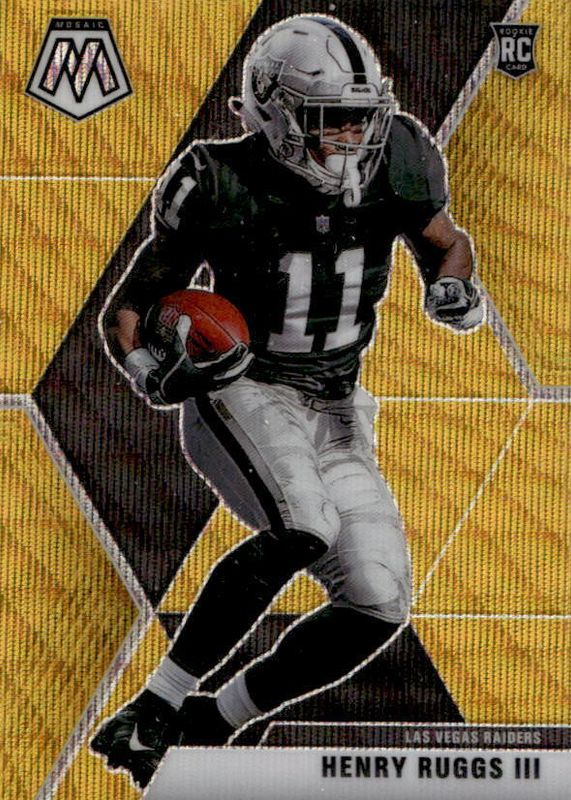 Henry Ruggs III 2020 Mosaic #205 Tmall Gold Wave /17 Rookie RAW