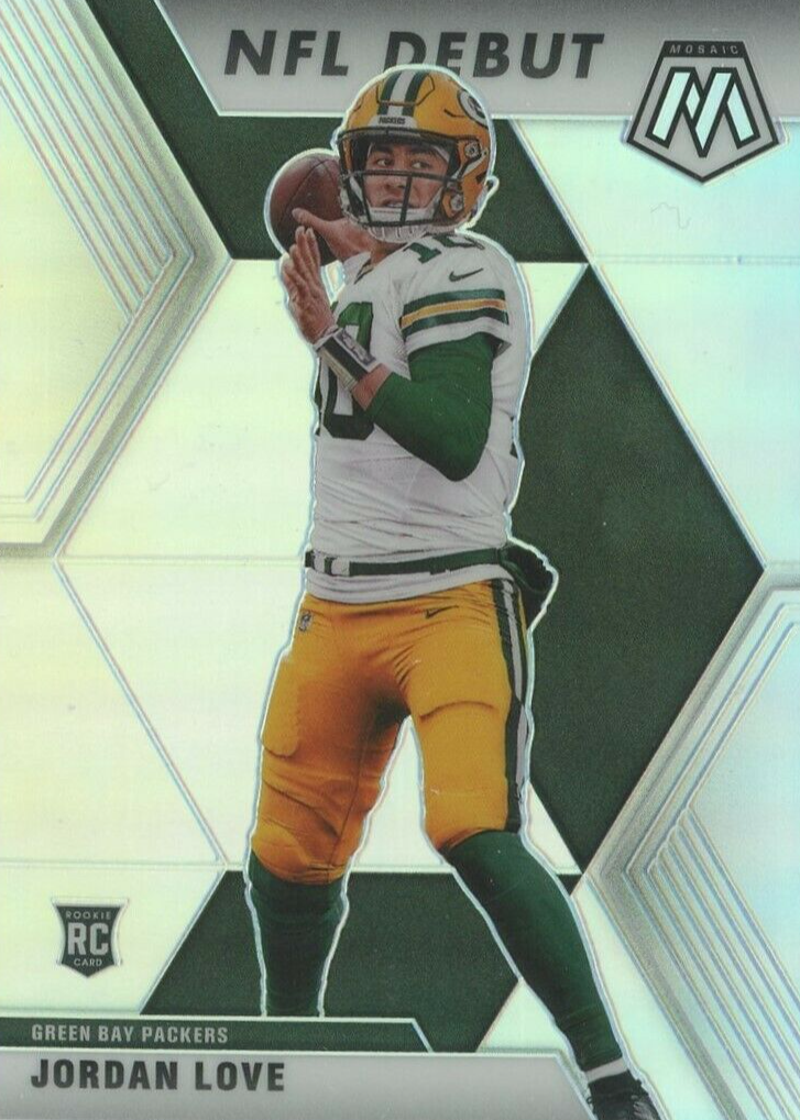 Jordan Love 2020 Mosaic #264 NFL Debut - Silver Price Guide
