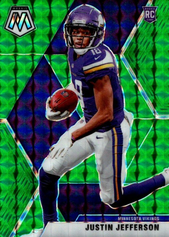 Justin Jefferson 2020 Mosaic #209 Green Rookie SGC 9