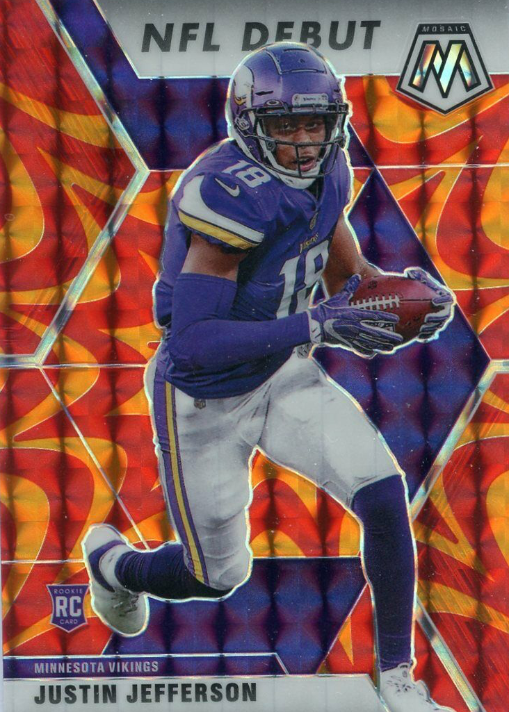 Justin Jefferson 2020 Mosaic #270 NFL Debut - Reactive Orange
