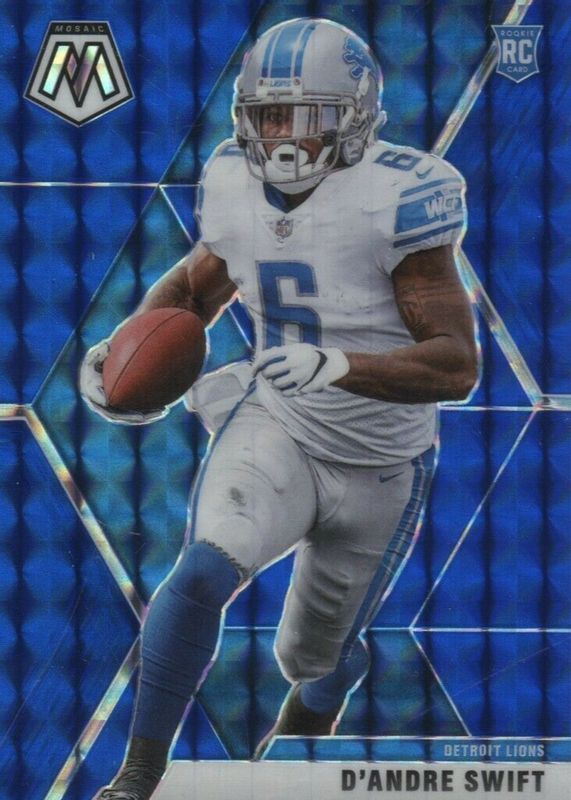 D'Andre Swift 2020 Mosaic #215 Blue /99 Rookie RAW