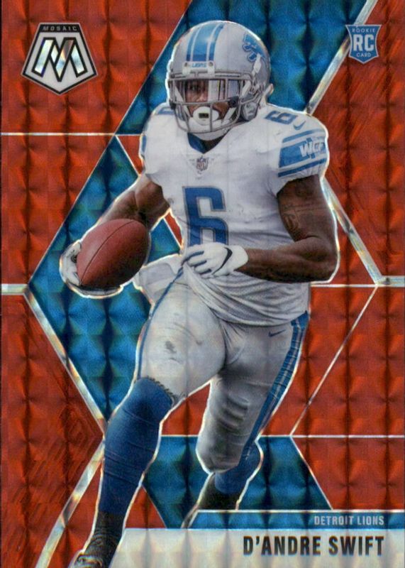 D'Andre Swift 2020 Mosaic #215 Red Rookie SGC 9.5