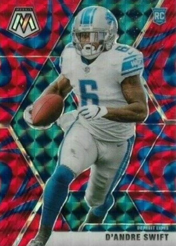 D'Andre Swift 2020 Mosaic #215 Reactive Blue Rookie SGC 9.5