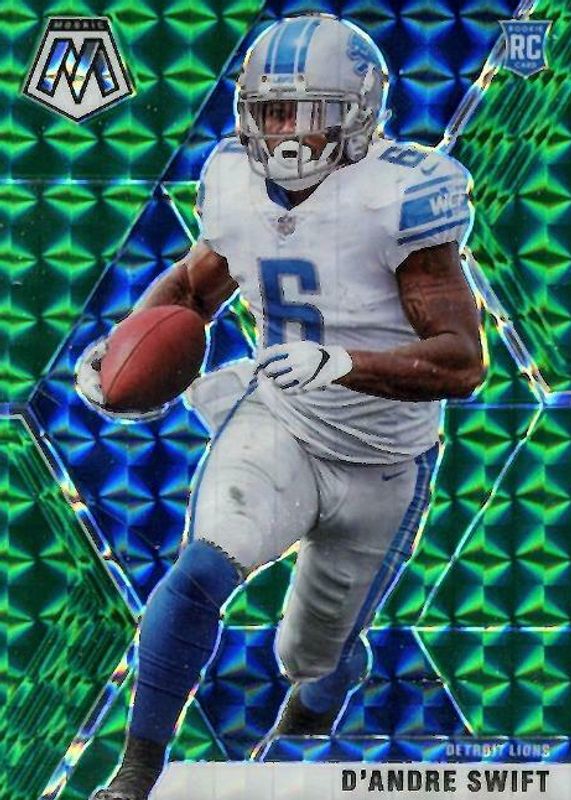 D'Andre Swift 2020 Mosaic #215 Green Rookie RAW