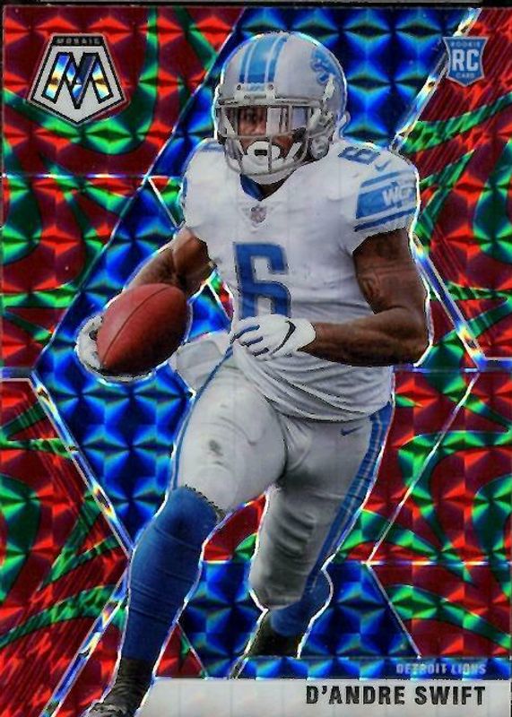 D'Andre Swift 2020 Mosaic #215 Reactive Green Rookie SGC 10