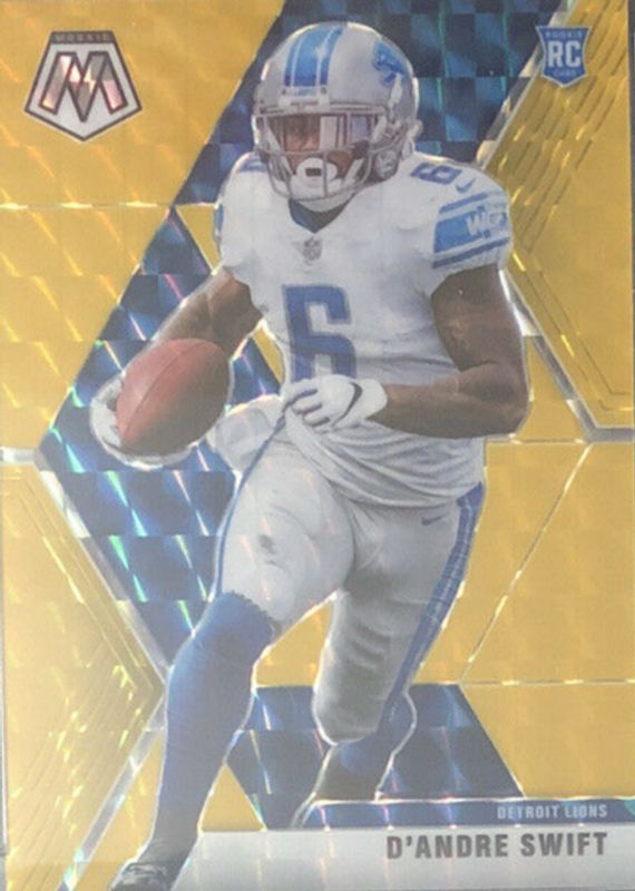 D'Andre Swift 2020 Mosaic #215 Gold Fluorescent /20 Rookie RAW