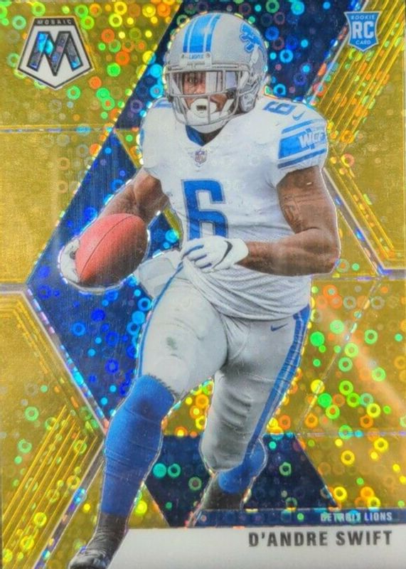 D'Andre Swift 2020 Mosaic #215 No Huddle Gold /10 Rookie SGC 9