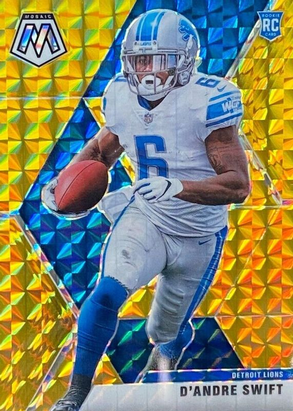 D'Andre Swift 2020 Mosaic #215 Gold /10 Rookie SGC 9.5