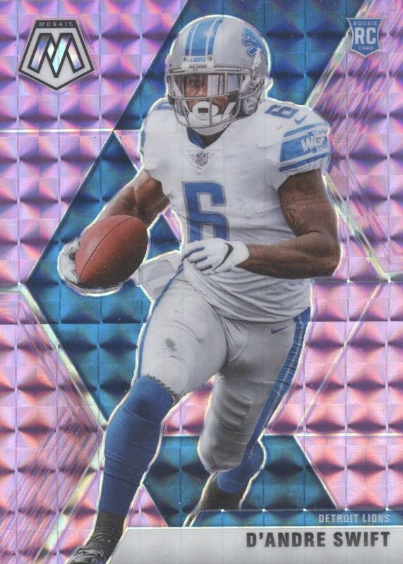 D'Andre Swift 2020 Mosaic #215 Purple /49 Rookie SGC 10