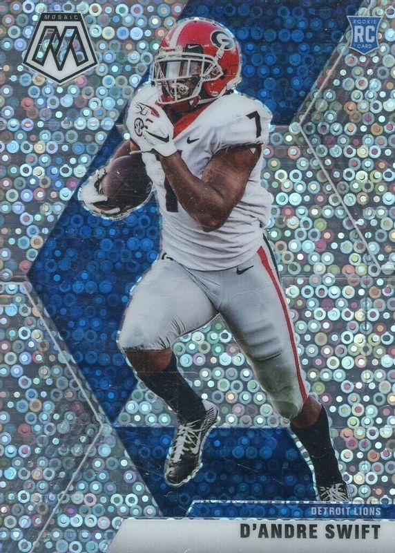 D'Andre Swift 2020 Mosaic #215 Rookie Variation - No Huddle RAW
