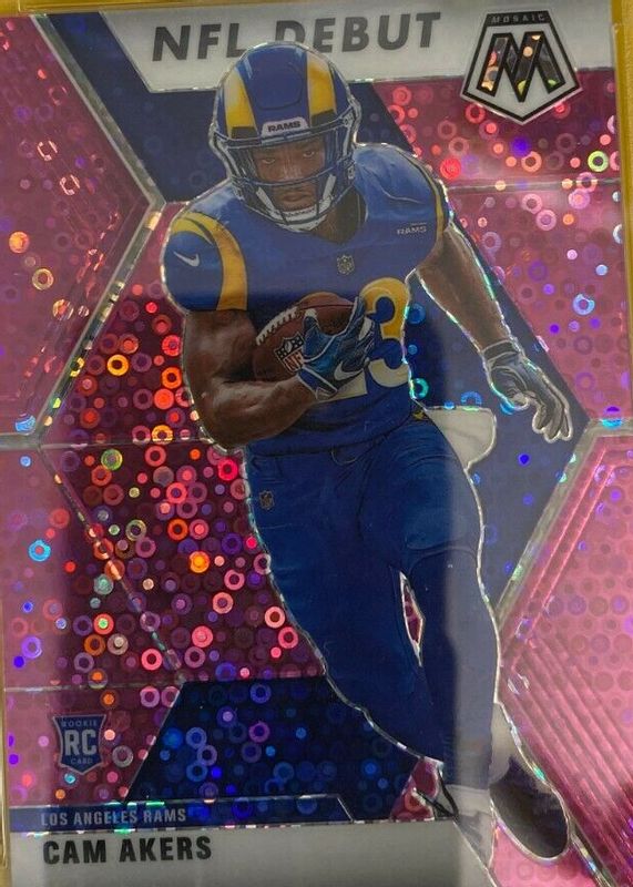 Cam Akers 2020 Mosaic #277 NFL Debut - No Huddle Pink /20 Rookie RAW