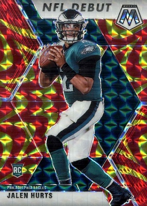 Jalen Hurts 2020 Mosaic #265 NFL Debut - Reactive Gold Rookie BGS 9