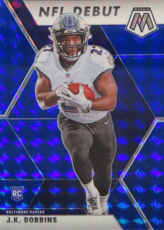 JK Dobbins 2020 Mosaic #275 NFL Debut - Blue /99 Rookie BGS 9.5