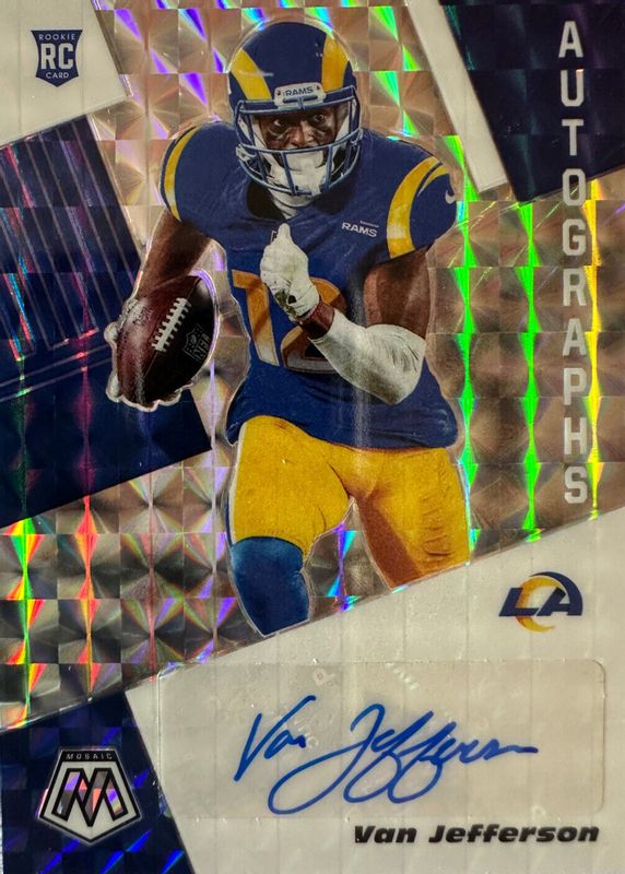 Van Jefferson 2020 Mosaic #RA24 Rookie Autographs - Mosaic RAW