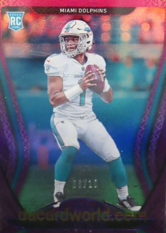 Tua Tagovailoa 2020 Certified #102 Mirror Purple /10 Rookie SGC 9