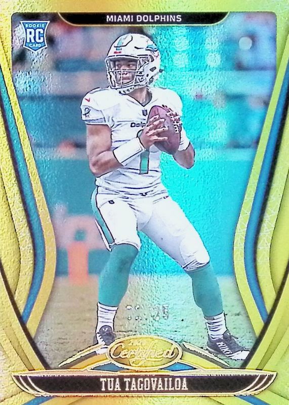 Tua Tagovailoa 2020 Certified #102 Mirror Gold /25 Rookie PSA 8