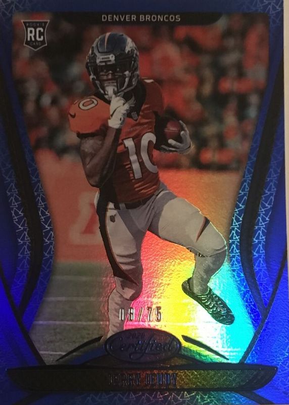 Jerry Jeudy 2020 Certified #108 Mirror Blue /75 Rookie RAW