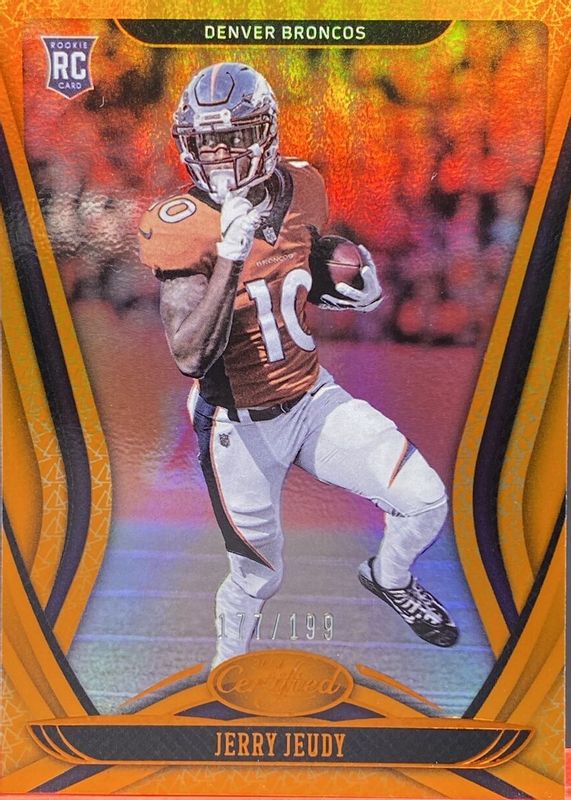 Jerry Jeudy 2020 Certified #108 Mirror Orange /199 Rookie SGC 10