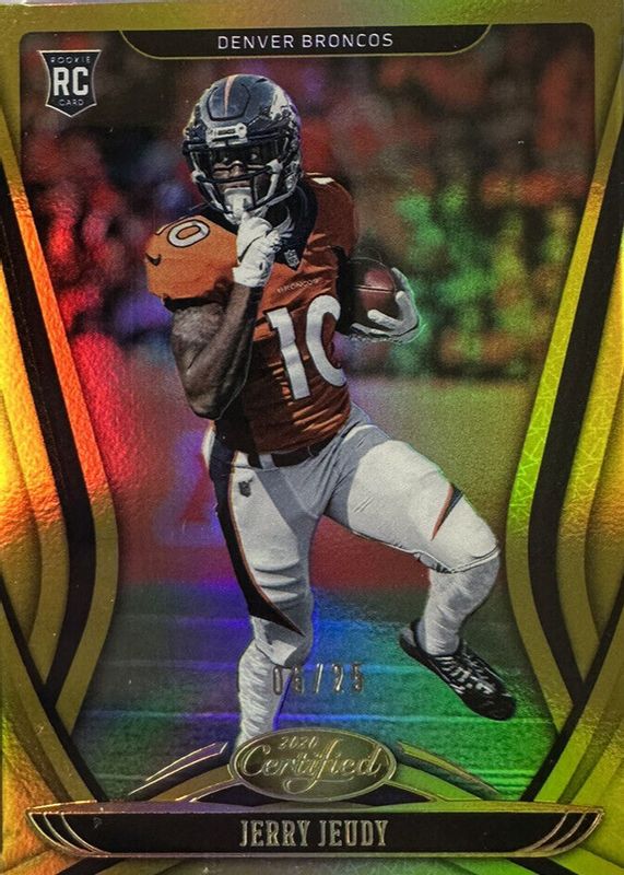 Jerry Jeudy 2020 Certified #108 Mirror Gold /25 Rookie SGC 10