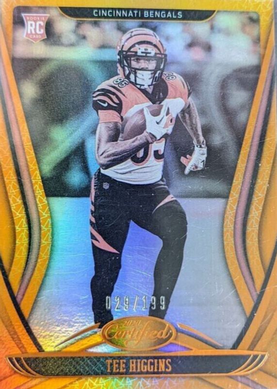 Tee Higgins 2020 Certified #110 Mirror Orange /199 Rookie RAW