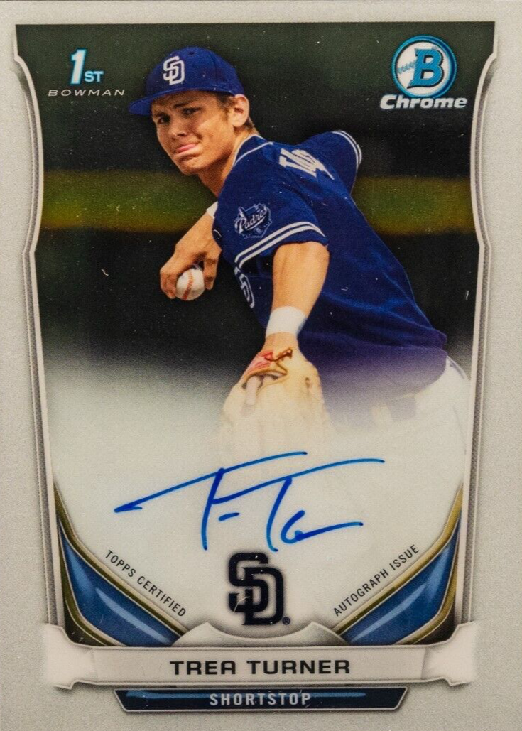 Trea Turner 2014 Bowman Draft #BCA-TT Chrome DP Auto (1st