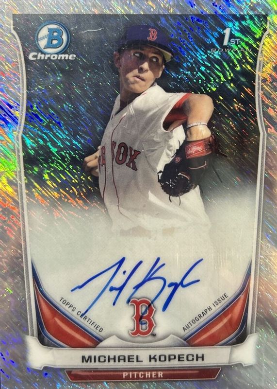 Michael Kopech 2014 Bowman Draft #BCA-MK Chrome DP Auto - Shimmer Refractor /15 (1st) PSA 9