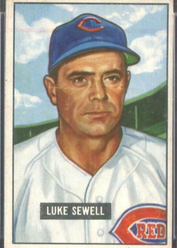 Luke Sewell 1951 Bowman #322 Base PSA 7